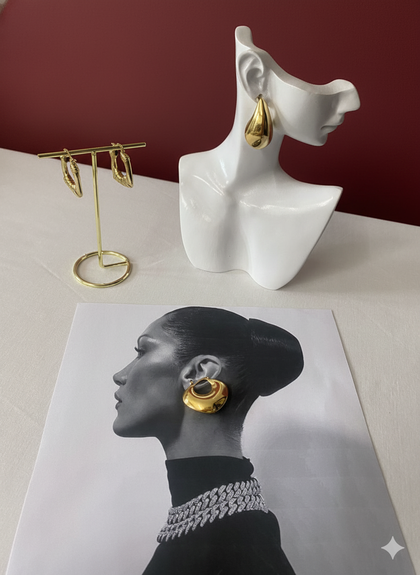 Aretes de oro para mujer