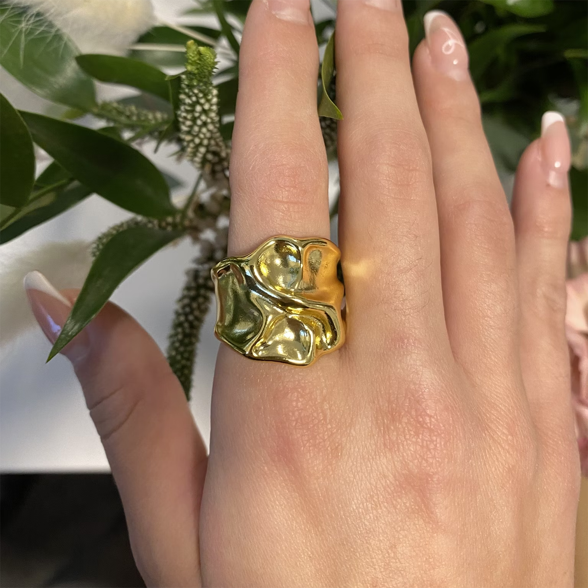 Anillo Llama Doreé