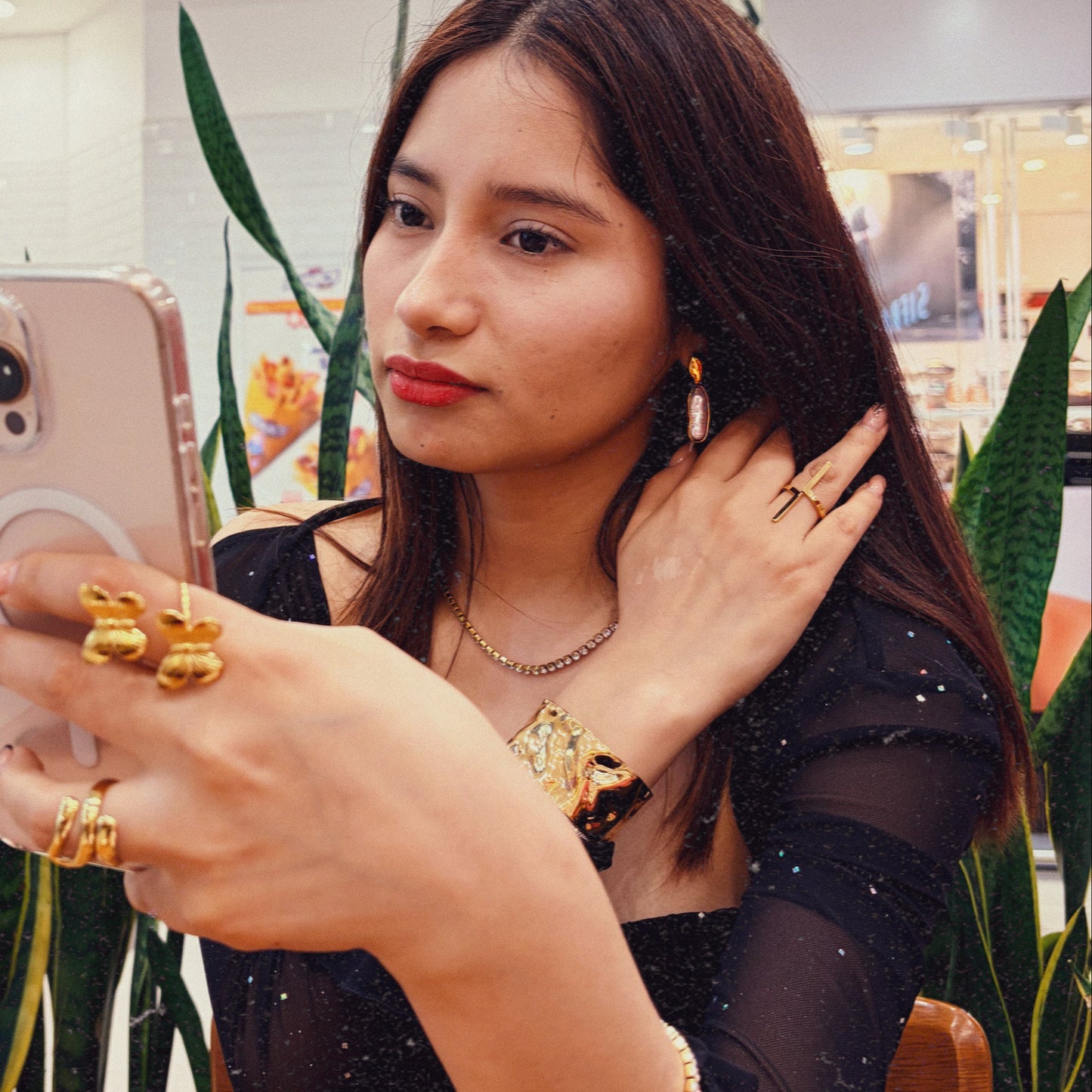 Aretes Realeza Doré